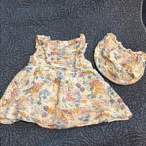 Floral Baby Dress and Bloomer Set
